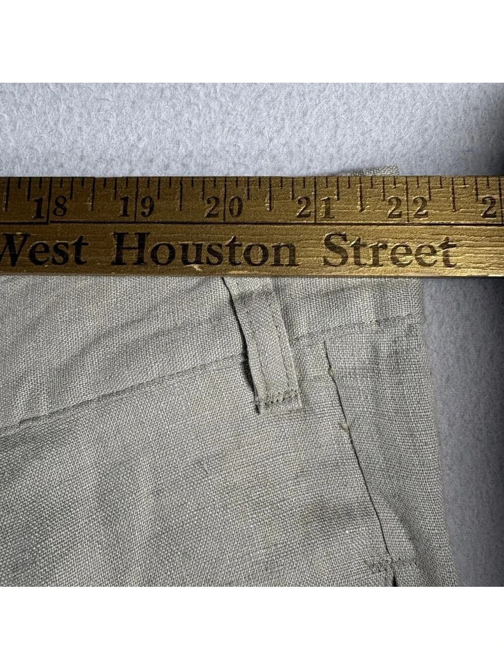 TA2 Collection Mens Linen Pants Size 46 Beige Pleated Front Made in USA Vintage